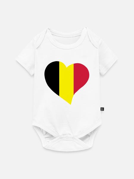 Belgian heart - Baby Premium short-sleeve bodysuit - white