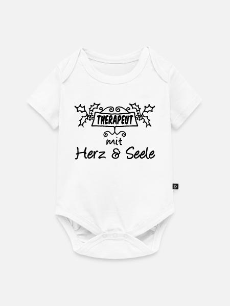 Therapeut - Herz & Seele Geschenk - Baby Premium Kurzarmbody - Weiß