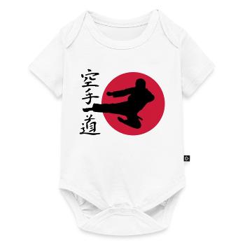 Karate Yokotobigeri - Baby Premium Kurzarmbody - Weiß - Vorne