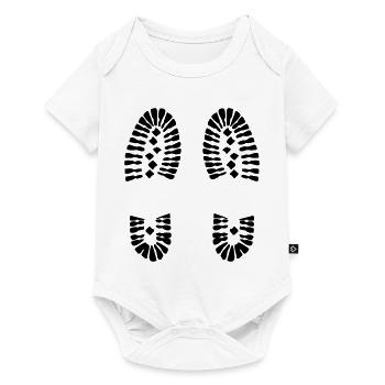 Empreintes de pas (V) - Body à manches courtes Premium Bébé - blanc - Devant