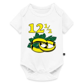 Petersilienhochzeit , Hochzeitstag (25) - Baby Premium Kurzarmbody - Weiß - Vorne