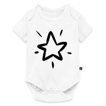 Sternen Solo - Baby Premium Kurzarmbody - Weiß - Vorne