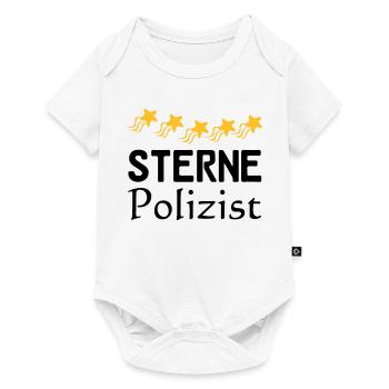 Sterne Polizist Geschenk - Baby Premium Kurzarmbody - Weiß - Vorne