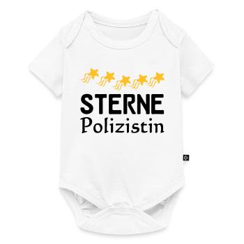 Sterne Polizistin Geschenk - Baby Premium Kurzarmbody - Weiß - Vorne