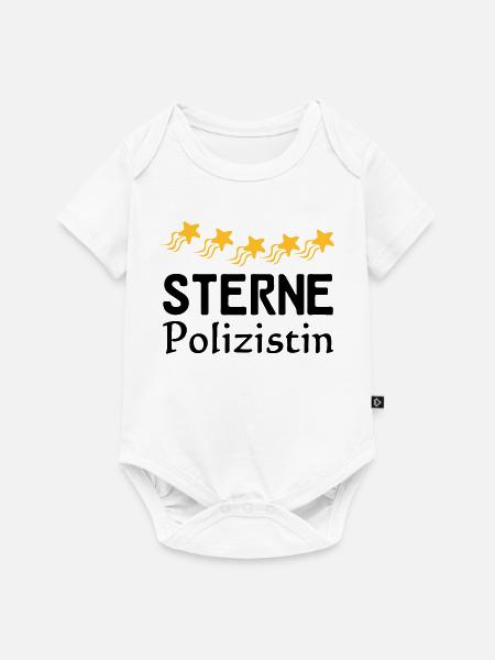 Sterne Polizistin Geschenk - Baby Premium Kurzarmbody - Weiß