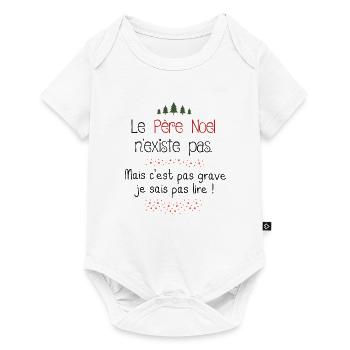 Le pere noel n'existe pas mais ce n'est pas grave - Body à manches courtes Premium Bébé - blanc - Devant