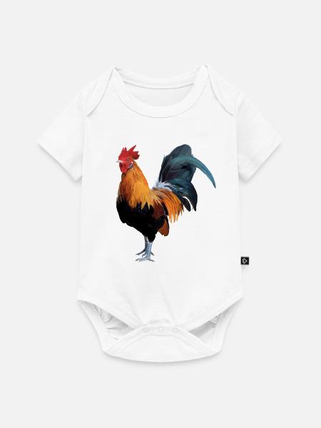 Huhn - Baby Premium Kurzarmbody - Weiß