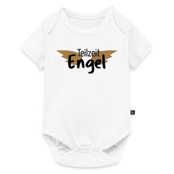 Engel Teilzeitengel Flügel Held Heldin Geschenk - Baby Premium Kurzarmbody - Weiß - Vorne