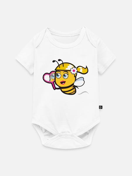 Schöne Biene - Baby Premium Kurzarmbody - Weiß