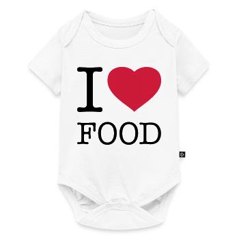 J’AIME LA NOURRITURE Ich liebe Essen - Body à manches courtes Premium Bébé - blanc - Devant