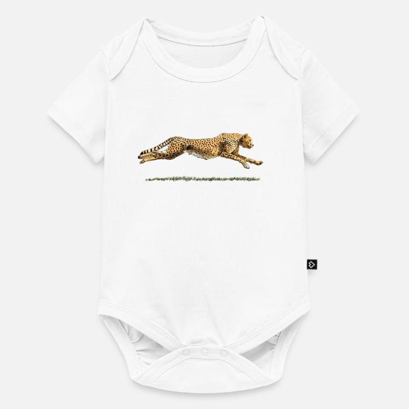 Leopard - Baby Premium Kurzarmbody - Weiß
