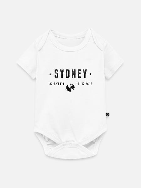 Sydney - Baby Premium Kurzarmbody - Weiß