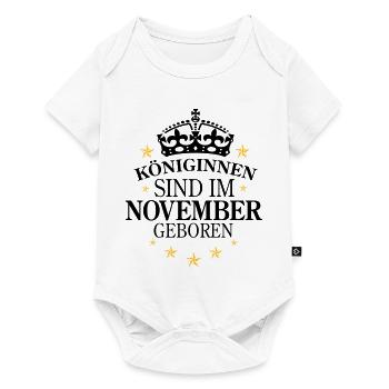 Königinnen November - Baby Premium Kurzarmbody - Weiß - Vorne