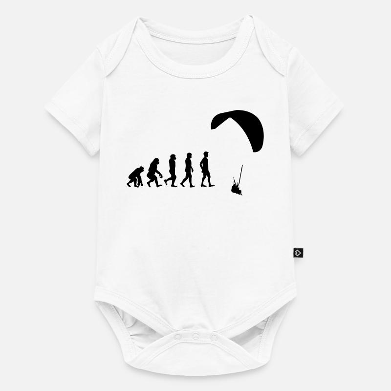 Evolution Gleitschirm - Baby Premium Kurzarmbody - Weiß