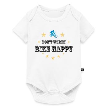 Don't worry bike happy - Baby Premium Kurzarmbody - Weiß - Vorne