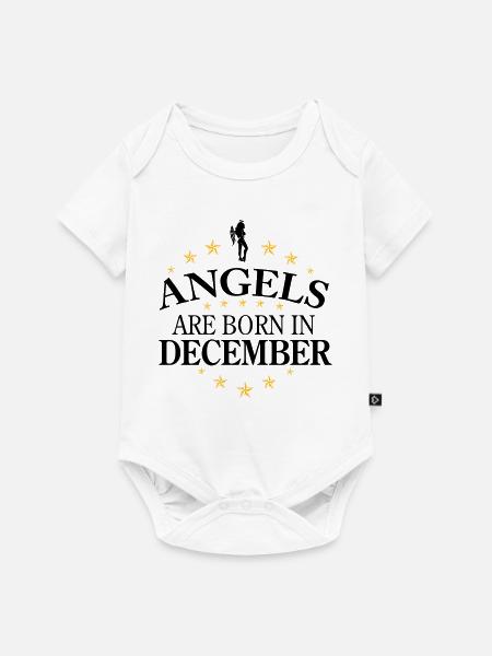 Angels December - Baby Premium Kurzarmbody - Weiß