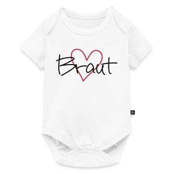 Braut Herz Junggesellinnenabschied - Baby Premium Kurzarmbody - Weiß - Vorne