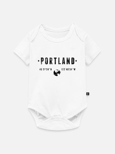 Portland - Baby Premium Kurzarmbody - Weiß