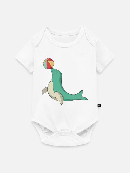 Seehund - Baby Premium Kurzarmbody - Weiß