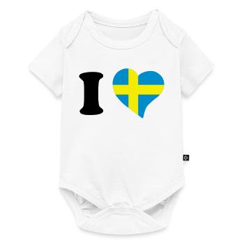 I love Sweden - Baby Premium short-sleeve bodysuit - white - Front