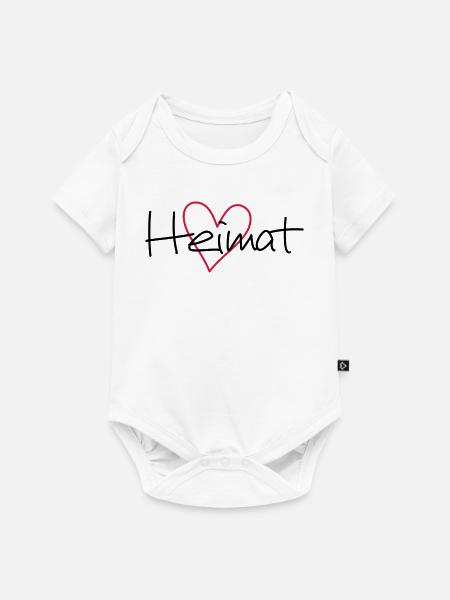 Heimat Herz - Baby Premium Kurzarmbody - Weiß