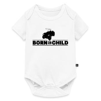Born 2B Child - Bobbycar - Baby Premium Kurzarmbody - Weiß - Vorne