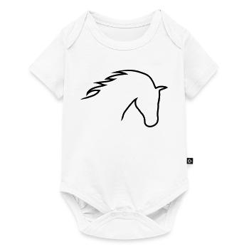 Pferdekopf - Baby Premium Kurzarmbody - Weiß - Vorne