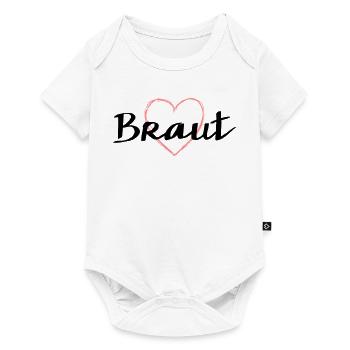 Braut Herz Herzmotiv Junggesellenabschied - Baby Premium Kurzarmbody - Weiß - Vorne