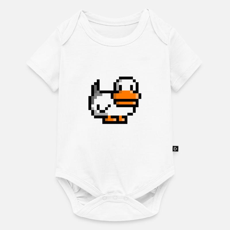canard rétro - Body à manches courtes Premium Bébé - blanc