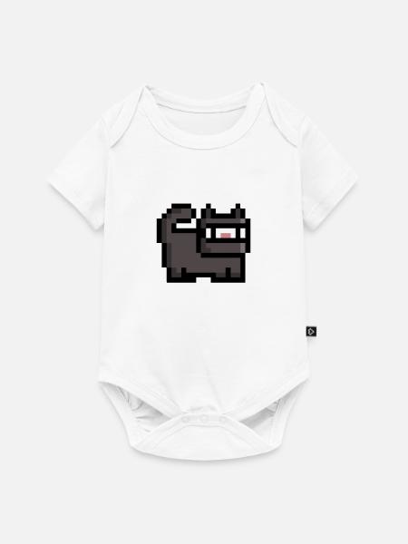 Retro Ninja Katze - Baby Premium Kurzarmbody - Weiß