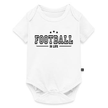 le football c'est la vie - Body à manches courtes Premium Bébé - blanc - Devant