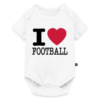 J’adore le football - Body à manches courtes Premium Bébé - blanc - Devant