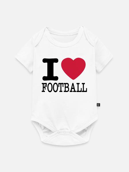 I love football - Baby Premium short-sleeve bodysuit - white