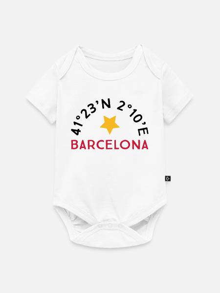 Barcelona - Baby Premium Kurzarmbody - Weiß
