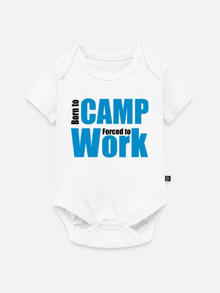 Camping - Baby Premium Kurzarmbody - Weiß