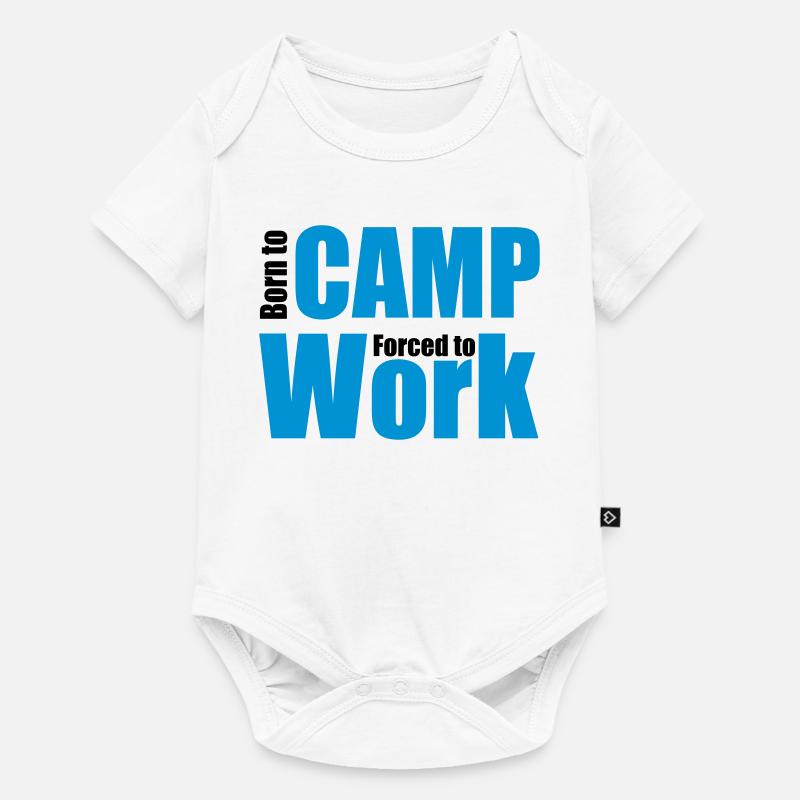 Camping - Baby Premium Kurzarmbody - Weiß