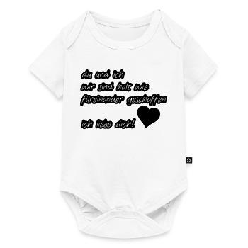 Liebeserklärung Liebe, Sprüche, Geschenk - Baby Premium Kurzarmbody - Weiß - Vorne