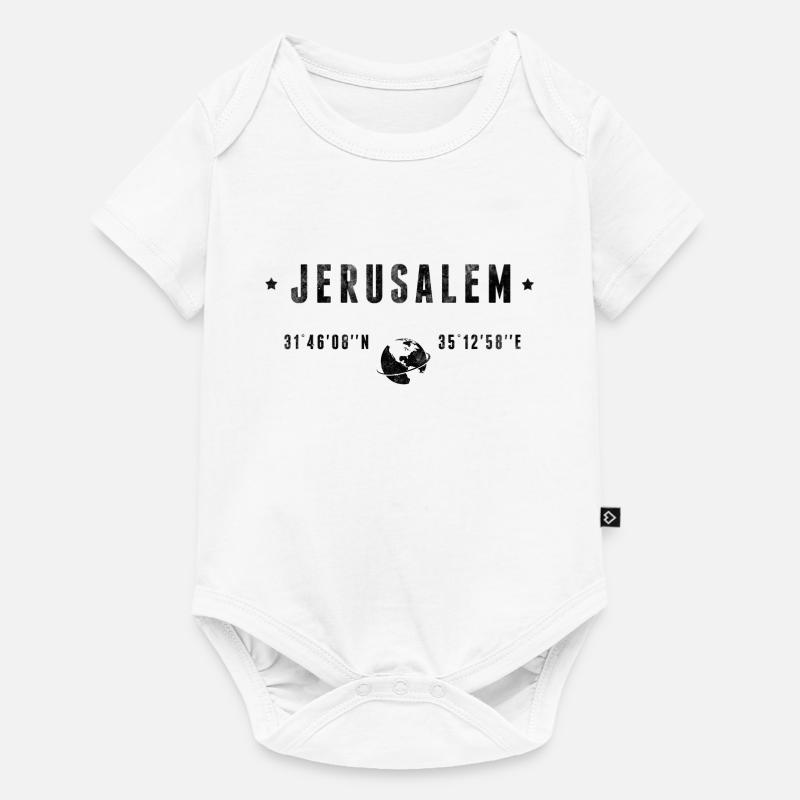 Jérusalem - Baby Premium Kurzarmbody - Weiß