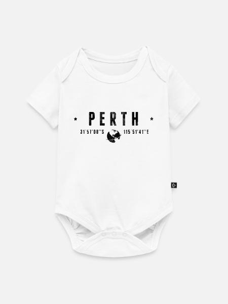 Perth - Baby Premium Kurzarmbody - Weiß
