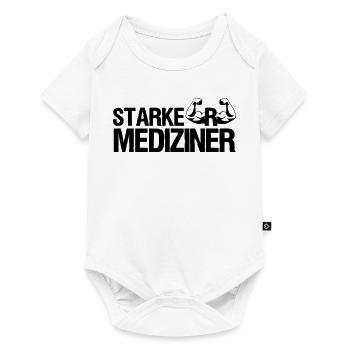 Starker Mediziner Medizin, Ärzte,Sprüche,Geschenk - Baby Premium Kurzarmbody - Weiß - Vorne