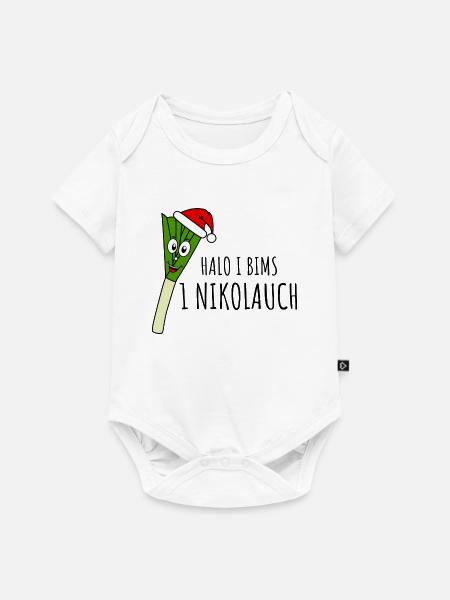 Halo I bims 1 Nikolauch - Baby Premium Kurzarmbody - Weiß