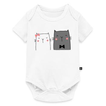 Cats Couple Couple Couple Wedding Couple Wedding - Baby Premium short-sleeve bodysuit - white - Front