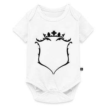 A crest with crown - Baby Premium short-sleeve bodysuit - white - Front