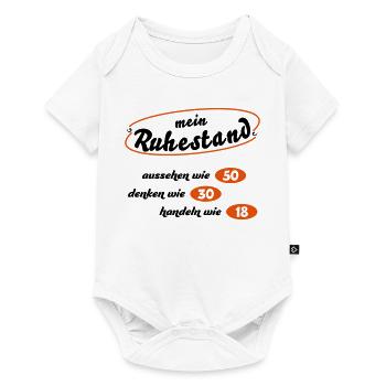 Rentner - Baby Premium Kurzarmbody - Weiß - Vorne