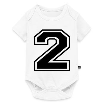 2 - Baby Premium Kurzarmbody - Weiß - Vorne