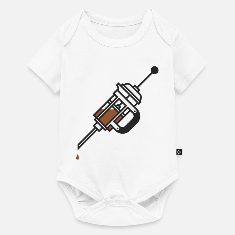 Café café café - Body à manches courtes Premium Bébé - blanc
