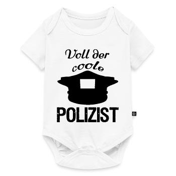 Voll der coole Polizist,Polizei,Berufe,Geschenk - Baby Premium Kurzarmbody - Weiß - Vorne
