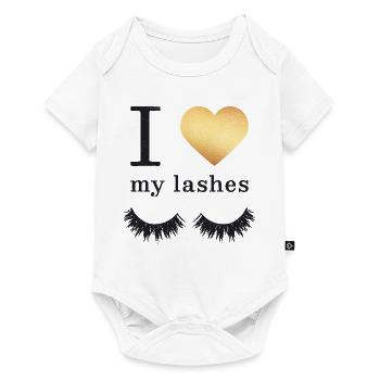 I Love my Lashes - Body à manches courtes Premium Bébé - blanc - Devant