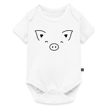 Pig piglet sow - Baby Premium short-sleeve bodysuit - white - Front