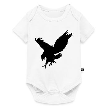 Corbeau animal idée cadeau bec griffes oiseau - Body à manches courtes Premium Bébé - blanc - Devant